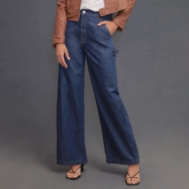 Mother Snacks! Fun Dip High-Rise Utility Puddle Jeans, 24
